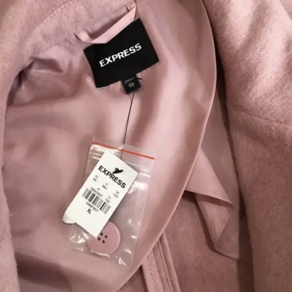 express Peacoat buttons wool blend pink size XL Womens - Picture 5 of 7
